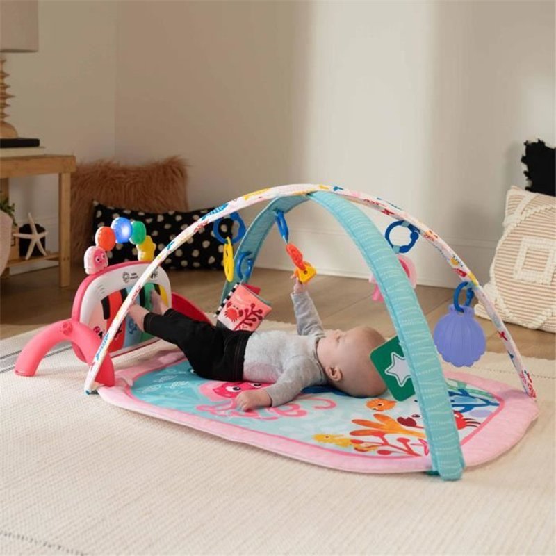 Image secondaire de BABY EINSTEIN Tapis de sol éveil bébé fille évolutif 4-en-1 -Kickin' Tunes- jouet piano, arche jouets sensoriels, multilingue