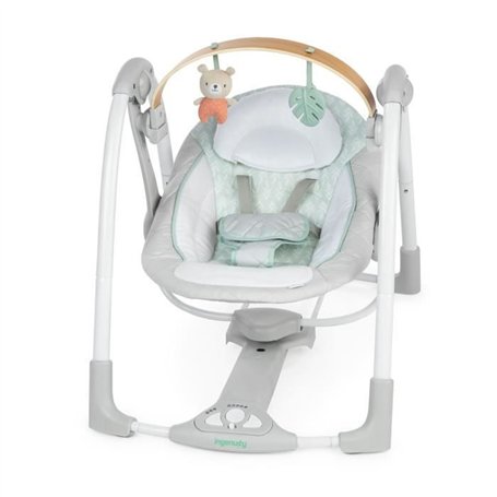 INGENUITY Transat bébé balancelle électrique pliable -Cosy Spot- arche jouets amovible, réglages balancement, minuterie, inclina