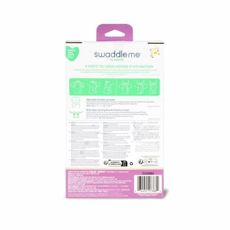 Image secondaire de INGENUITY, Gigoteuse d'Emmaillotage, sac de couchage Lunes, pour mi-saison TOG 1. évolutive de 3 a 6 mois certifié oeko-Tex