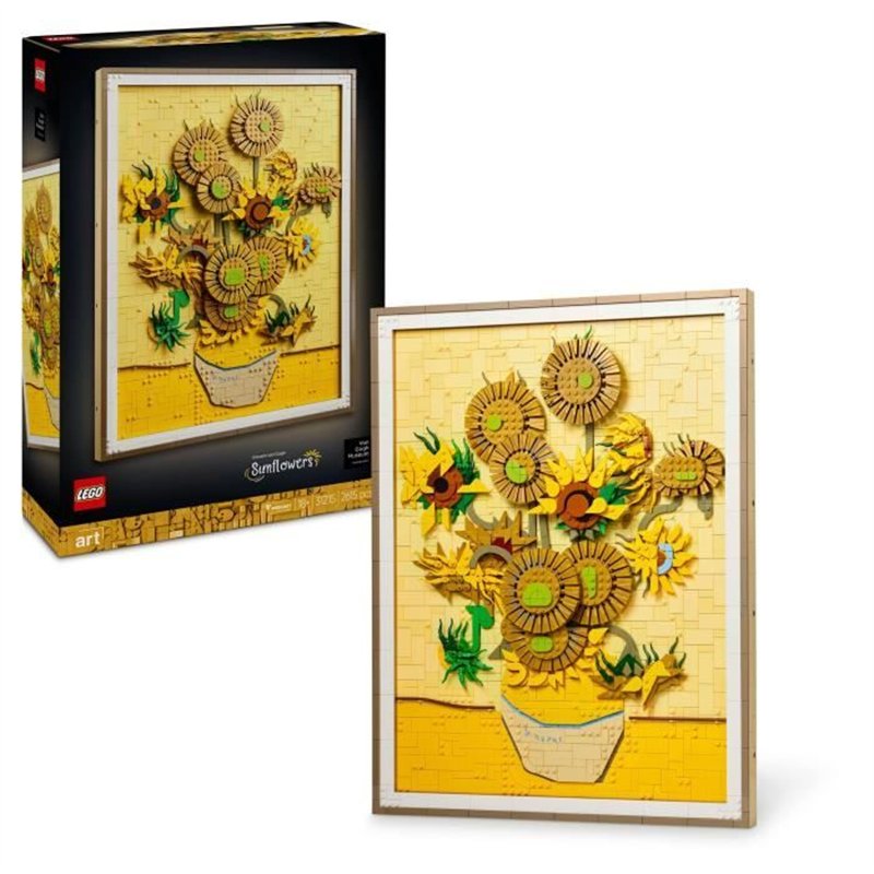 LEGO Art 31215 Vincent van Gogh  Les Tournesols - Tableau mural, Construction pour adulte