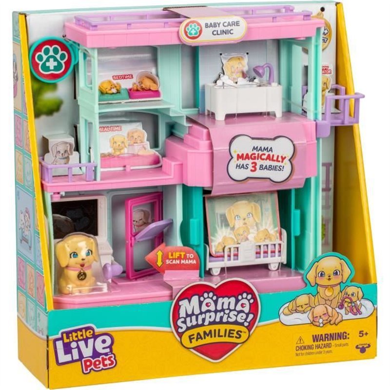 Clinique vétérinaire - LITTLE LIVE PETS - Mama Surprise - Accessoires inclus - Naissance magique