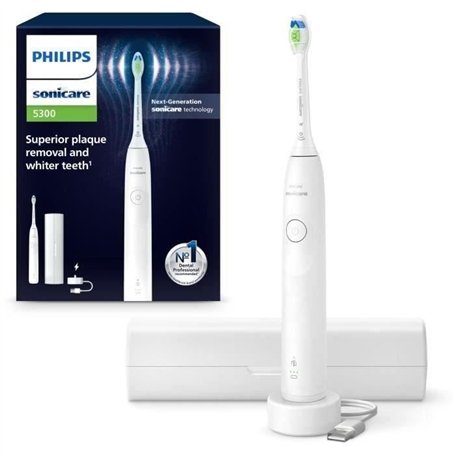 Brosse a dents - PHILIPS - HX7108/02 - Sonicare - Serie 5300 - Blanc - Eléctrique