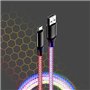 CABLE LUMINEUX RGB USB-A USB-C 1M