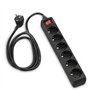 Hama Multiprise 6 Prises 16A avec Interrupteur (Rallonge multiprises 1.4m, Bloc 6 Prises Type F Schuko, 3500W Max, Idéal Bureau