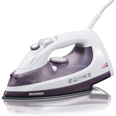 SEVERIN Fer Vapeur avec Semelle Céramique, 2 500 W environ, BA 3210, Blanc/Mauve
