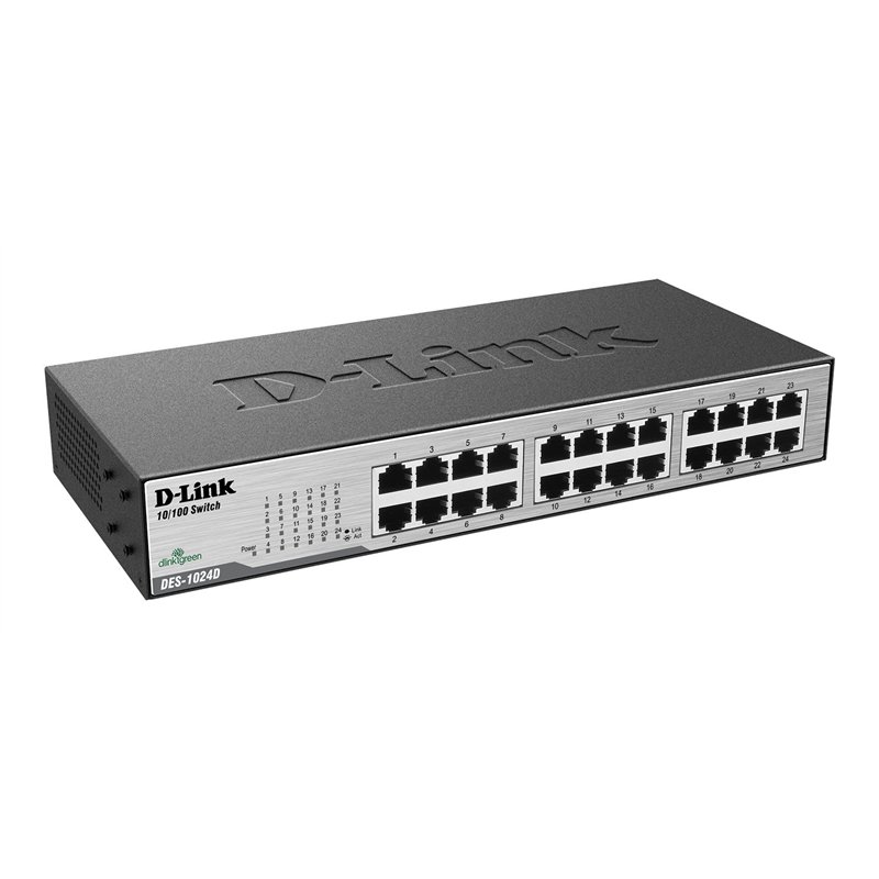 D-Link DES-1024D Switch 24 Ports Ethernet 10/100mbps - Idéal Partage de Connexion et Mise en Réseau Small/Home Office