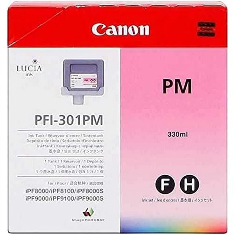 Canon LUCIA PFI-301 PM Cartouche d'encre d'origine 1 x magenta photo pigmenté