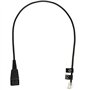 Jabra Câble droit avec QD 0,5 m - 4P plug: m-,r,r,m+ - Polarité P0 Std