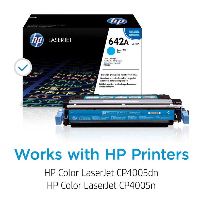 Image secondaire de HP 642A - Cyan - Original - Laserjet - Tonerpatrone (CB401A) - für Color Laserjet CP4005dn, CP4005n