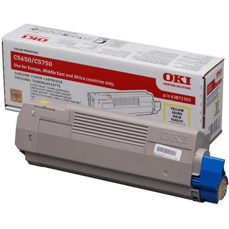 OKI 43872305 Cartouche de toner pour C5650, C5750 Jaune