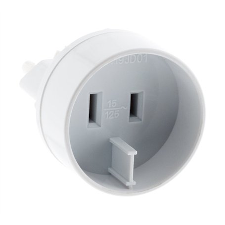 Adaptateur M Euro / F USA Blanc
