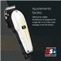 Wahl Super Taper - Tondeuse à cheveux professionnelle - Pour l'épilation et l'effilage, noir/blanc