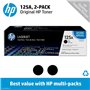 HP 125A pack de 2 toners LaserJet noirs authentiques (CB540A), 2200 pages