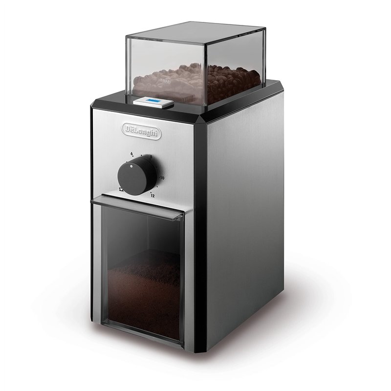 Moulin à café professionnel De'Longhi KG89 KG 89 pouvant contenir jusqu'à 12 tasses, boîtier en plastique, argent, 110 watts, 22