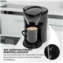 Clatronic Machine à Café 1 Tasse | Cafetière | Cafetière filtre avec tasse en céramique incluse | 140 ml | Petite cafetière filt