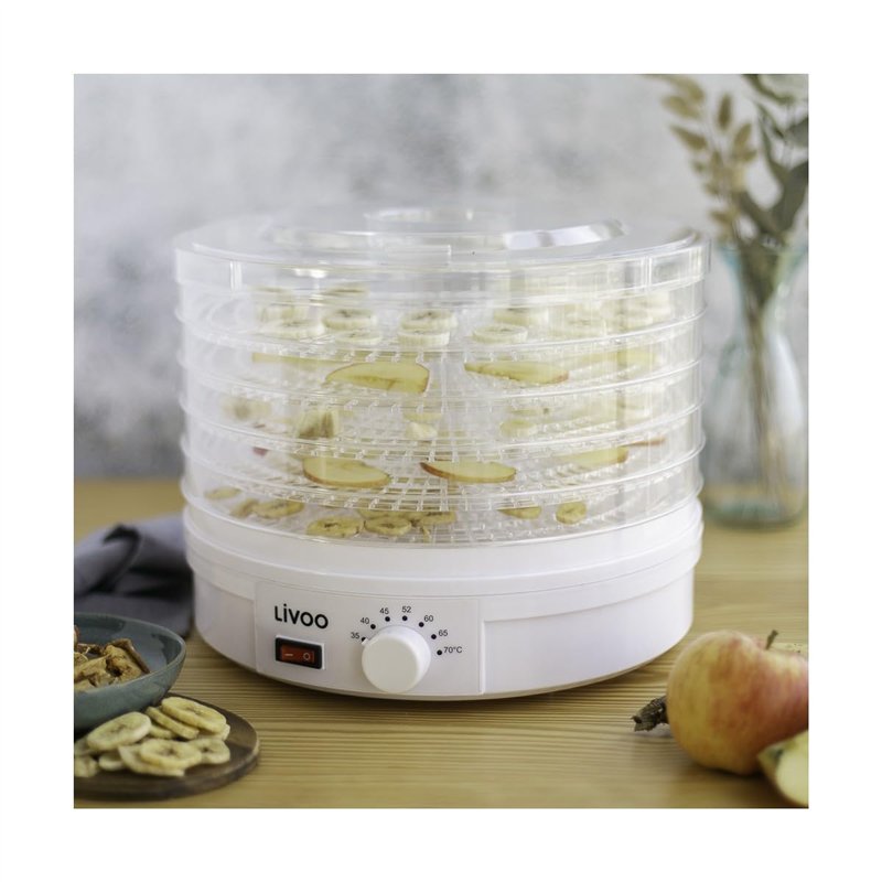 Image secondaire de Livoo, Déshydrateur DOM202 – 245W, 5 plateaux Ø 33 cm, thermostat ajustable, compatible lave-vaisselle