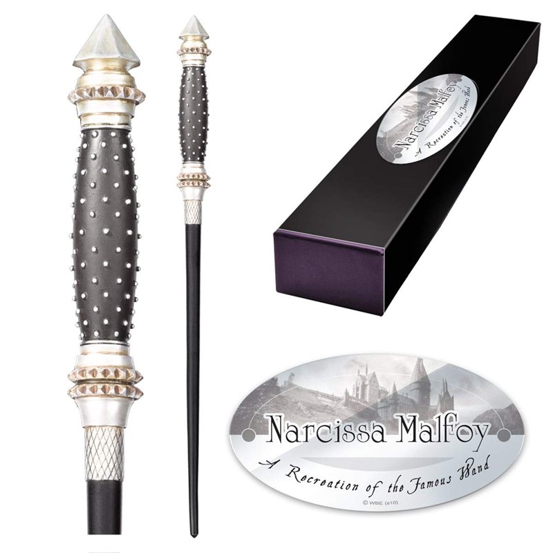 The Noble Collection - Narcissa Malfoy Character Wand - 14in (35cm) Wizarding World Wand with Name Tag - Harry Potter Film Set M
