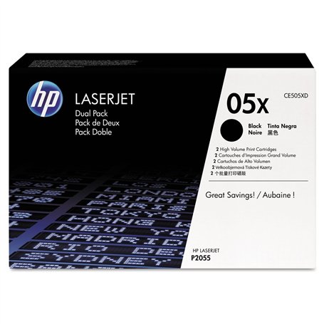 Cartouche de Toner De Marque CE505XD CE505XD05XD 05X, 05XD - 1x Cartouche de Toner noir - 2x6500 pages