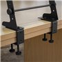 TIGER LEC14-BK Support de table réglable pour ordinateur portable DJ avec pinces de bureau