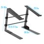 TIGER LEC14-BK Support de table réglable pour ordinateur portable DJ avec pinces de bureau