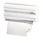Rayen - Porte-Rouleaux de Cuisine avec 3 Supports, Montage mural, Fonction de Coupe pour Film Alimentaire et Aluminium, Gain de
