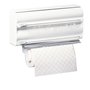 Rayen - Porte-Rouleaux de Cuisine avec 3 Supports, Montage mural, Fonction de Coupe pour Film Alimentaire et Aluminium, Gain de