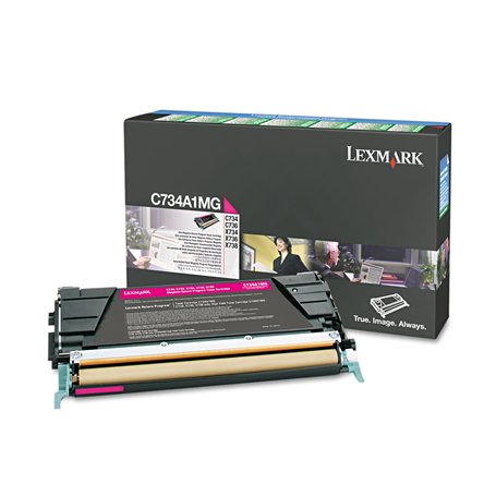 Lexmark C734A1MG Cartouche de Toner 1 pièce(s) Original Magenta