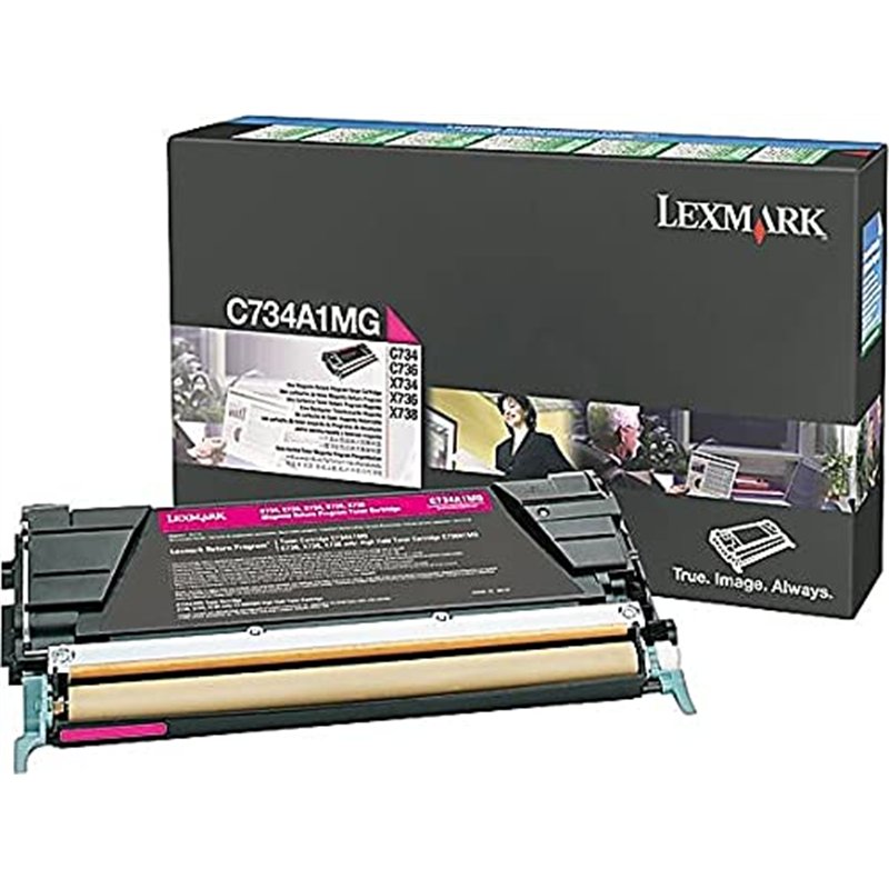 Image secondaire de Lexmark C734A1MG Cartouche de Toner 1 pièce(s) Original Magenta
