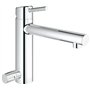 Grohe Robinet de Cuisine Concetto Bec Medium Plage de Rotation de 140° Starlight Basse Pression Vanne d'Arrêt 31209001 (Import A