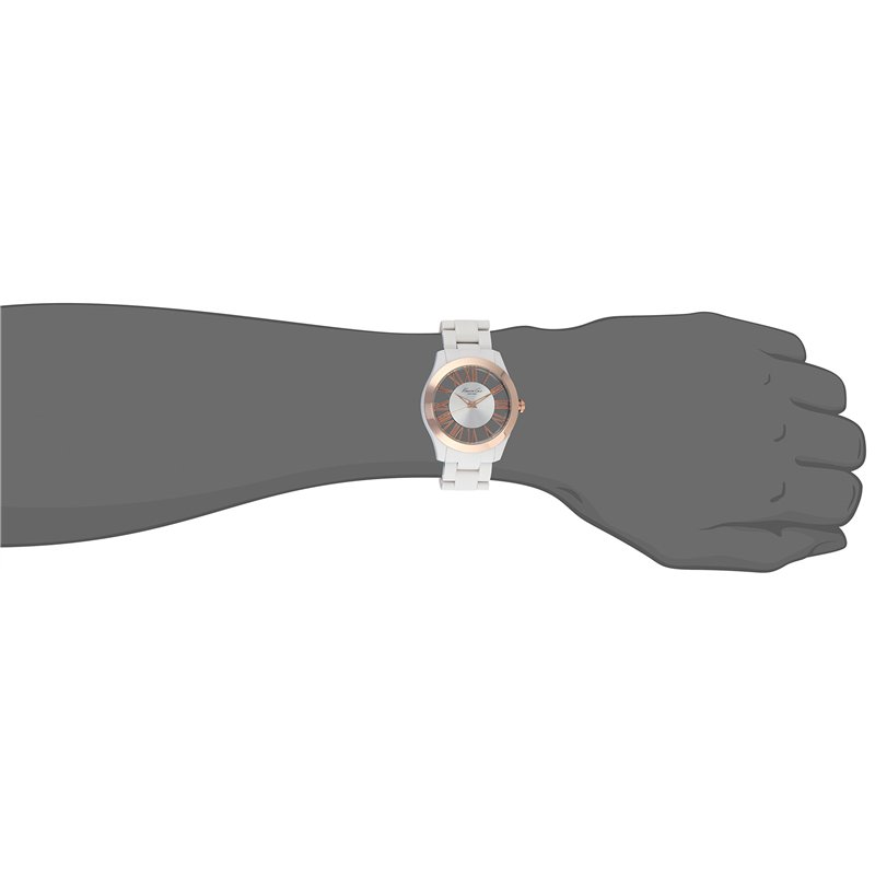 Image secondaire de Kenneth Cole - KC4860 - Montre Femme - Quartz Analogique - Aiguilles Lumineuses - Bracelet Résine Blanc