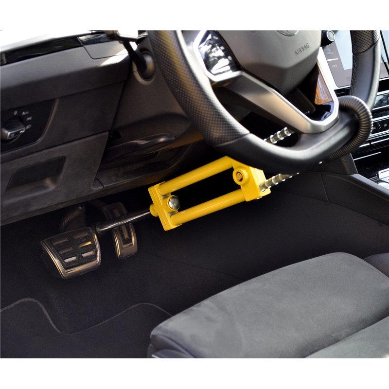 Image secondaire de Cartec 493248 Asta antifurto pedale/sterzo rafforzata, Noir/Jaune