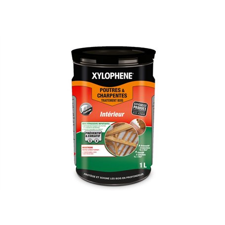 XYLOPHENE - Traitement Poutres & Charpentes - Traite les Bois de Charpente - Anti Insectes et Anti Termites - Traitement prévent