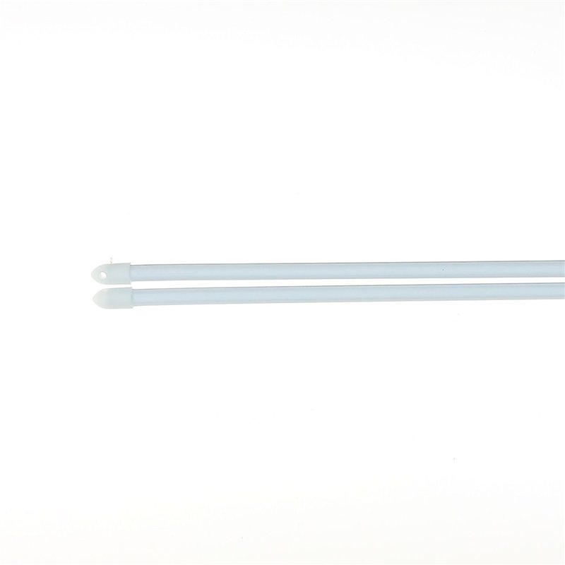 Luance - Lot de 2 tringles extensibles rondes blanc - Taille L 40 a 60 cm