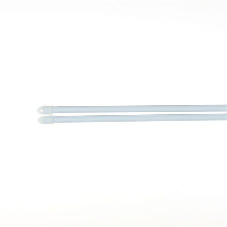Luance - Lot de 2 tringles extensibles rondes blanc - Taille L 40 a 60 cm
