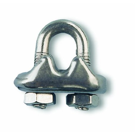 Chapuis, Serre-câble étrier, Acier inoxydable, Pour câble Diam. 10 mm, Fixation De 2 Câbles, Permet De Serrer Des Câbles De Diam