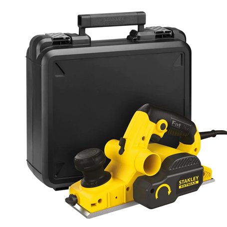 Stanley FATMAX Rabot Électrique Filaire 750W Vitesse de Rotation 16500 trs/mn Éjection de la Poussière Différentes Tailles de Ra