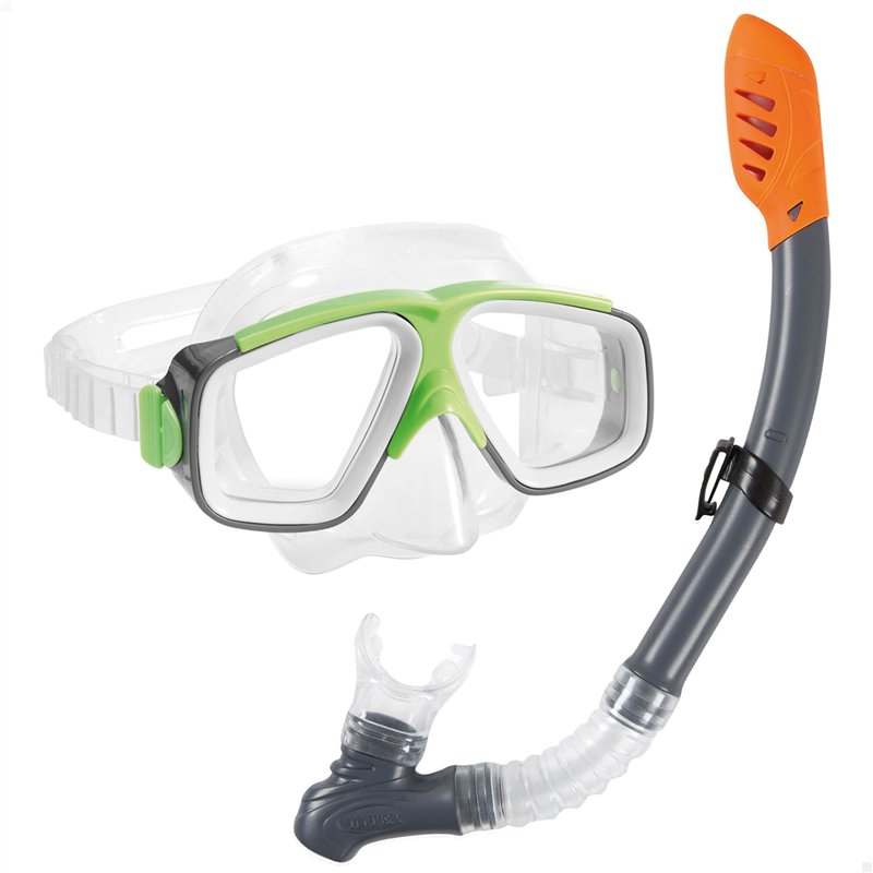 Intex Surf Rider I.6, Maschera e Boccaglio Unisex – Adulto, Nero/Rosso, 22.2 x 8.9 x 49.5