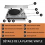 Lenco L-3810 Platine Vinyle à entraînement Direct - Platine Vinyle DJ - 33/45 Tours/Minute - contrôle de Pas - système de Lectur