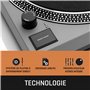 Lenco L-3810 Platine Vinyle à entraînement Direct - Platine Vinyle DJ - 33/45 Tours/Minute - contrôle de Pas - système de Lectur