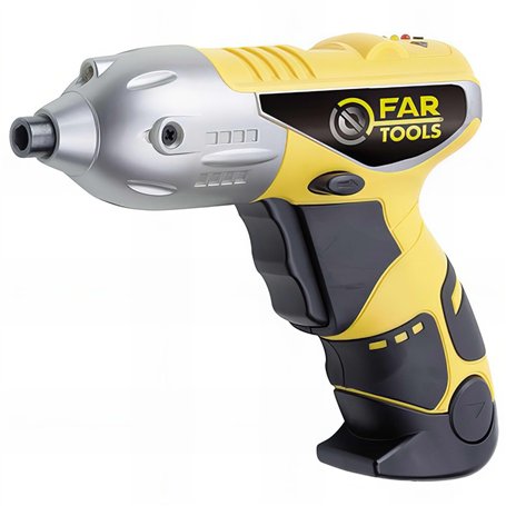 Fartools Tournevis 3,6 V 1,5Ah batterie Li-ion, max 5Nm, poignée réglable, éclairage + lampe torche LED, chargeur, mallette + 15