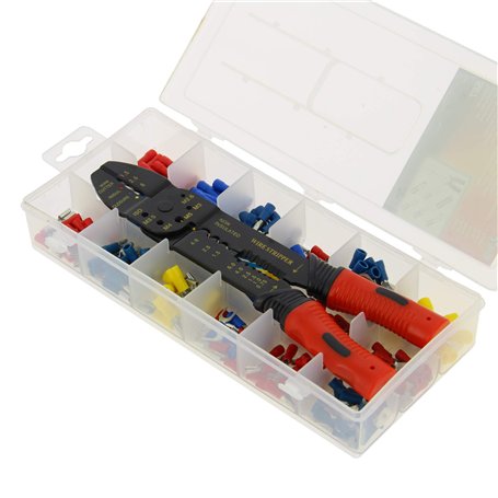XL Tech 103601 Set di 190 capicorda, 40 morsetti a sgancio rapido, con pinze