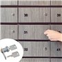 Vachette Serrure Barillet Batteuse pour Boite aux lettres, meubles, armoires - à Paillettes Court, Came Droite - Epaisseur maxim