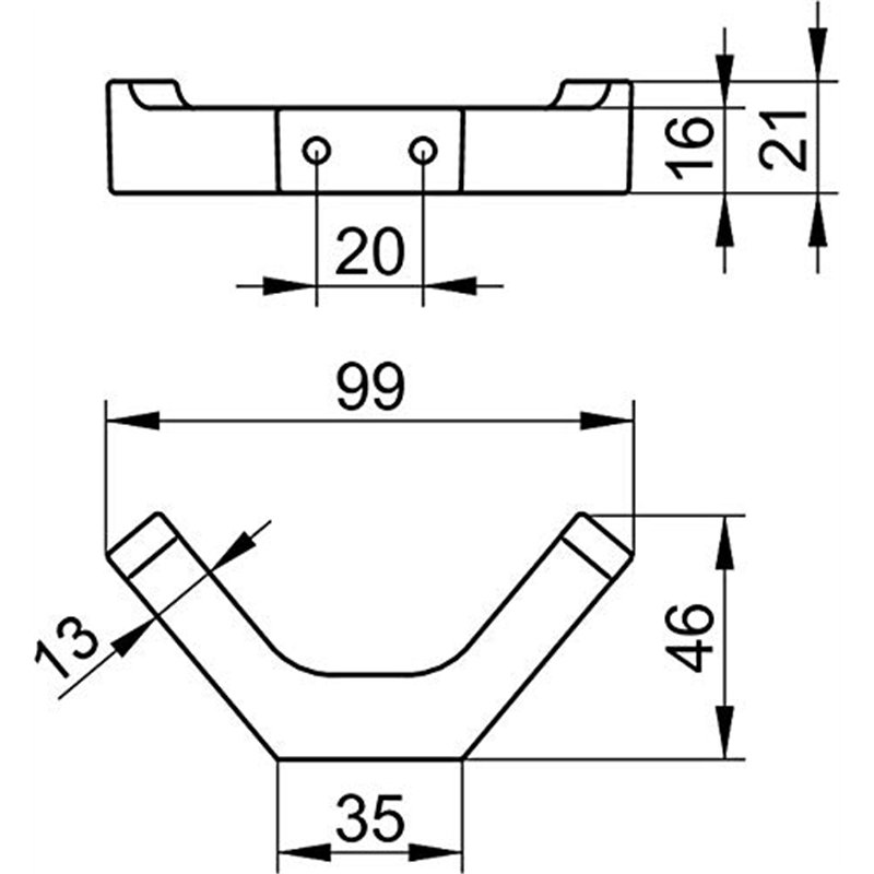 Image secondaire de Keuco 11115010000 Crochet Double pour Serviette Edition 11 Chromé, Aspect INOX, 98 x 34 x 52