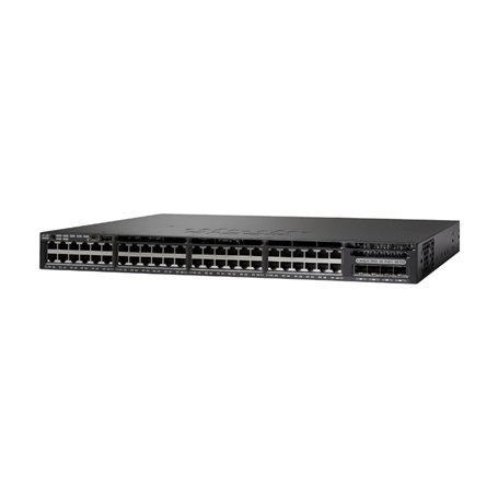 Commutateur réseau Cisco Catalyst 3650-48PS-L, 48 Ports GbE PoE+, 4 Ports de Liaison Montante 1G, Ensemble de fonctionnalités LA