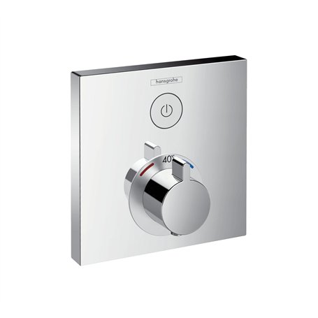 hansgrohe ShowerSelect Set de finition pour mitigeur thermostatique encastré avec robinet d'arrêt , chromé, 15762000