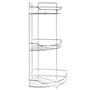 Five INSTANT D O Étagère de Douche d'angle en métal chromé – 3 étagères 13345 Argent