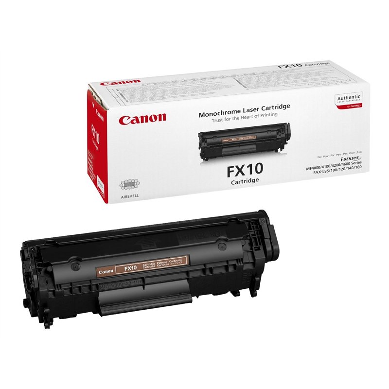 CANON Toner d'origine FX 10 pour fax L100/L120/L140/L160 2000 pages Noir