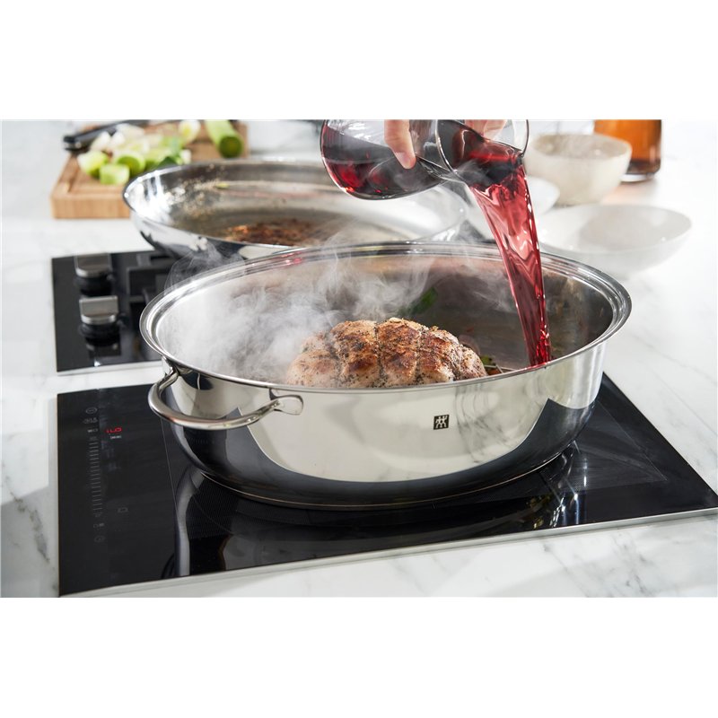 Image secondaire de ZWILLING Roaster avec Couvercle, Adapté à la Chaleur à Induction, Acier Inoxydable, 8,5 L, Plus, Inox Brillant, 38 x 25 x 20 cm