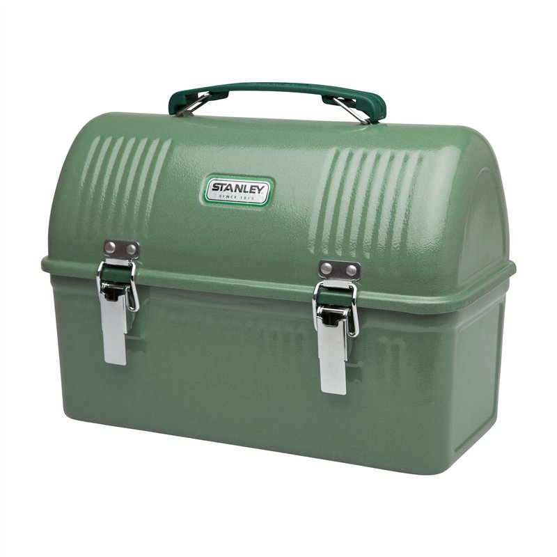 Stanley Classic Lunch Box 9.5L Hammertone Green - Stainless Steel Lunch Box With Handle - Bpa Free Food Container - Can Hold Vac