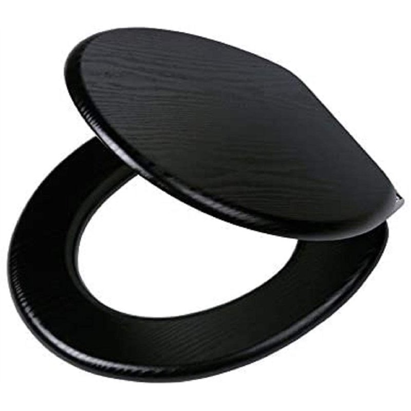 Tiger Abattant WC, Blackwash, MDF, Noir